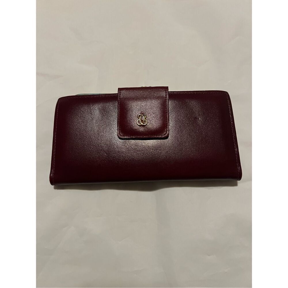 Vintage Split genuine burgundy cowhide women's wallet
